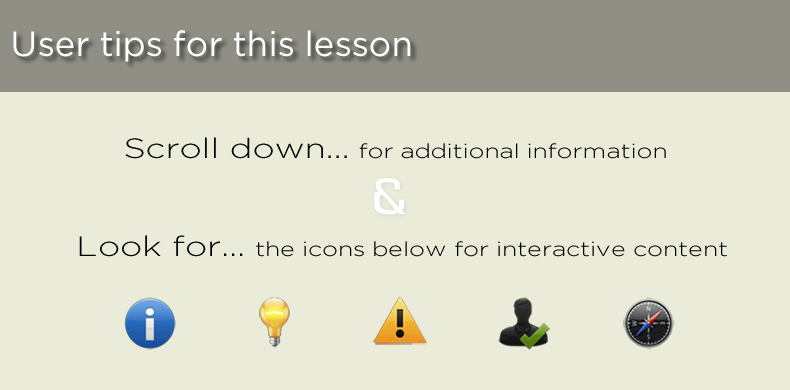 How to use this eLearning lesson